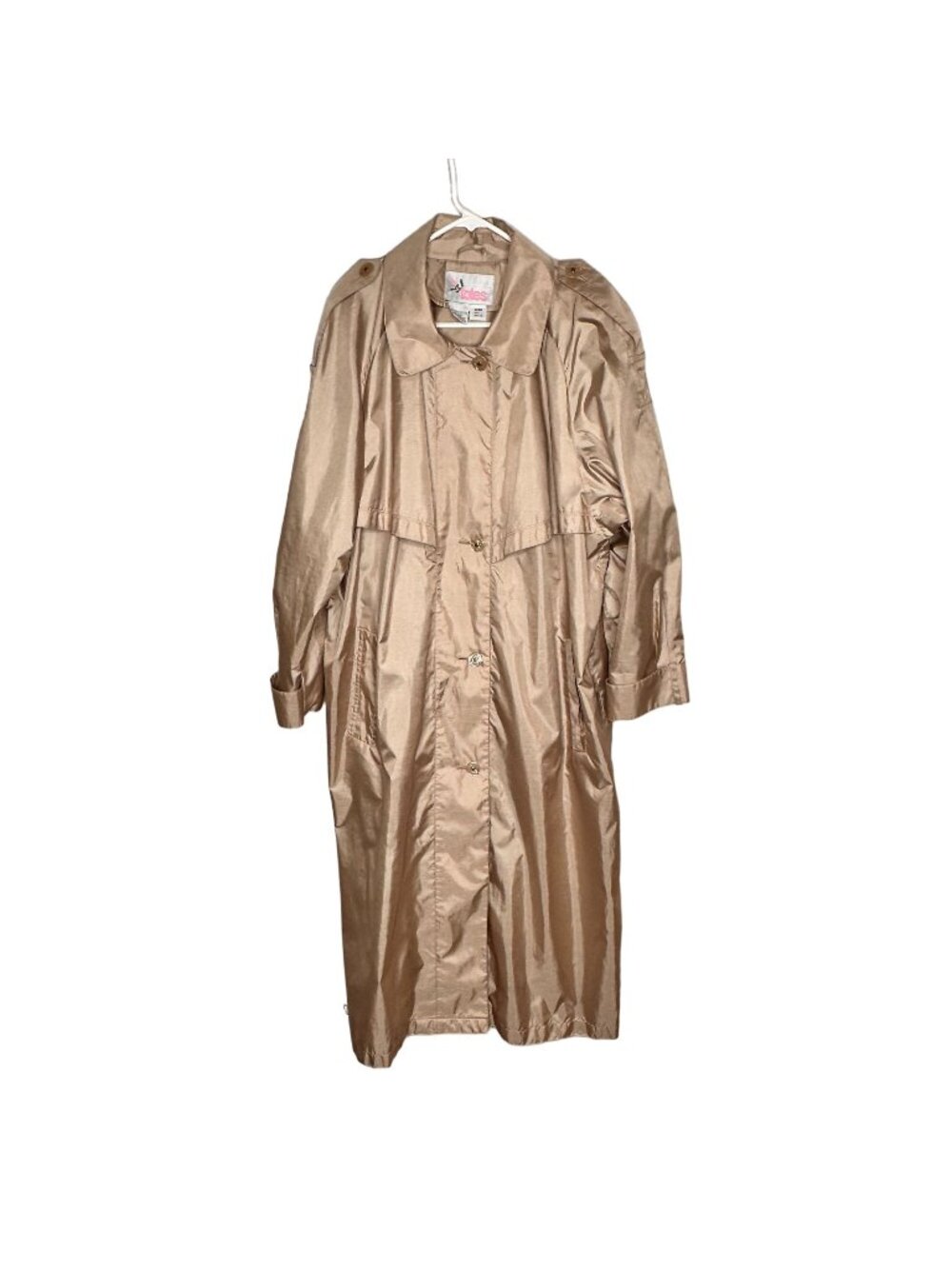 Vintage Iridescent Totes Trench Coat Size 20WP Rain Jacket Minimalist Capsule
